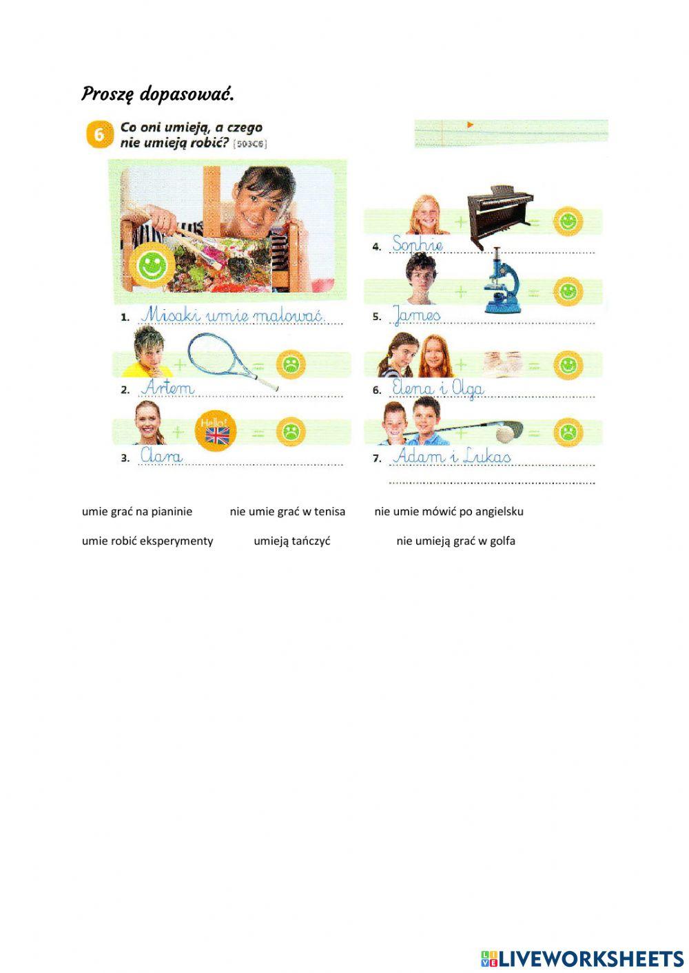 Co oni umieją, a czego nie umieją?