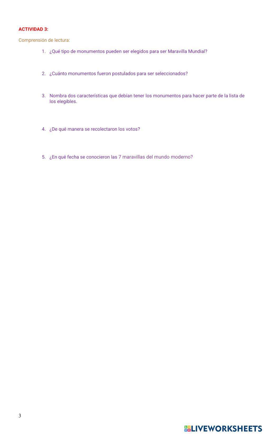 Las 7 maravillas del mundo