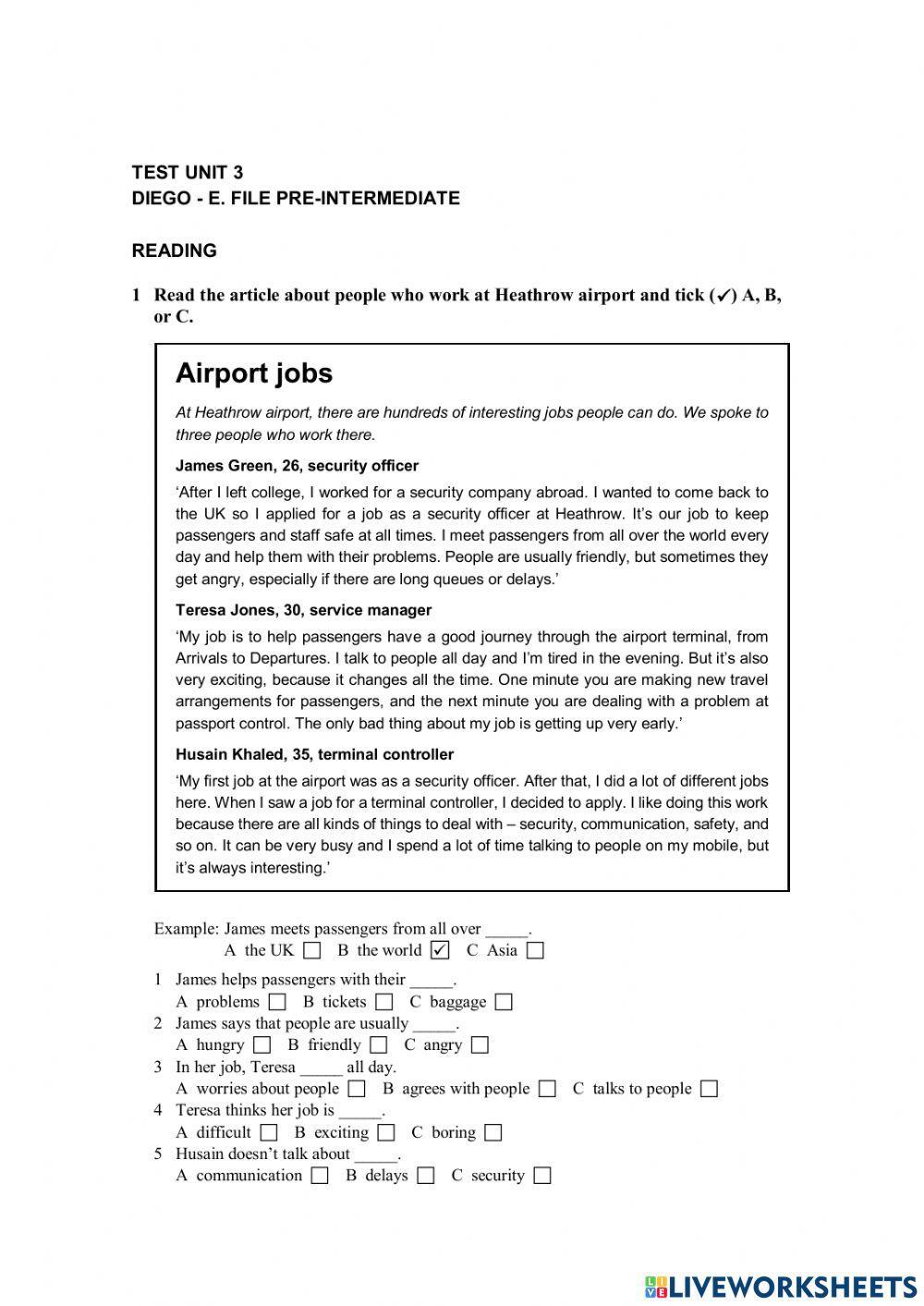 TEST UNIT 3 E. FILE PRE INTERMED