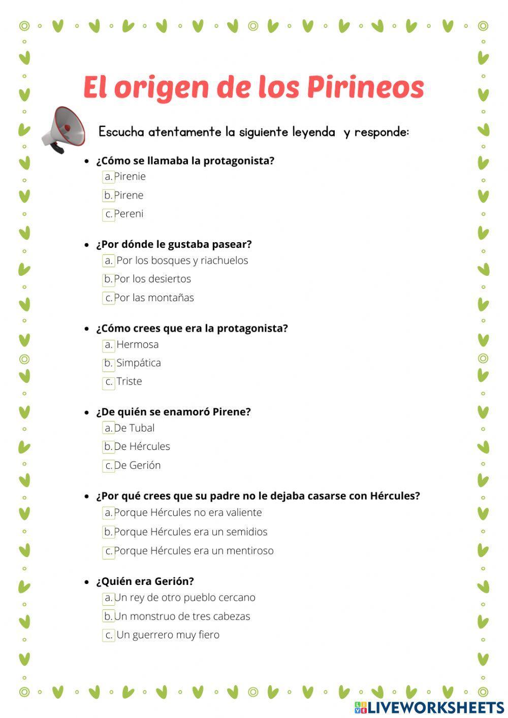 Comprensión oral: El origen de los Pirineos