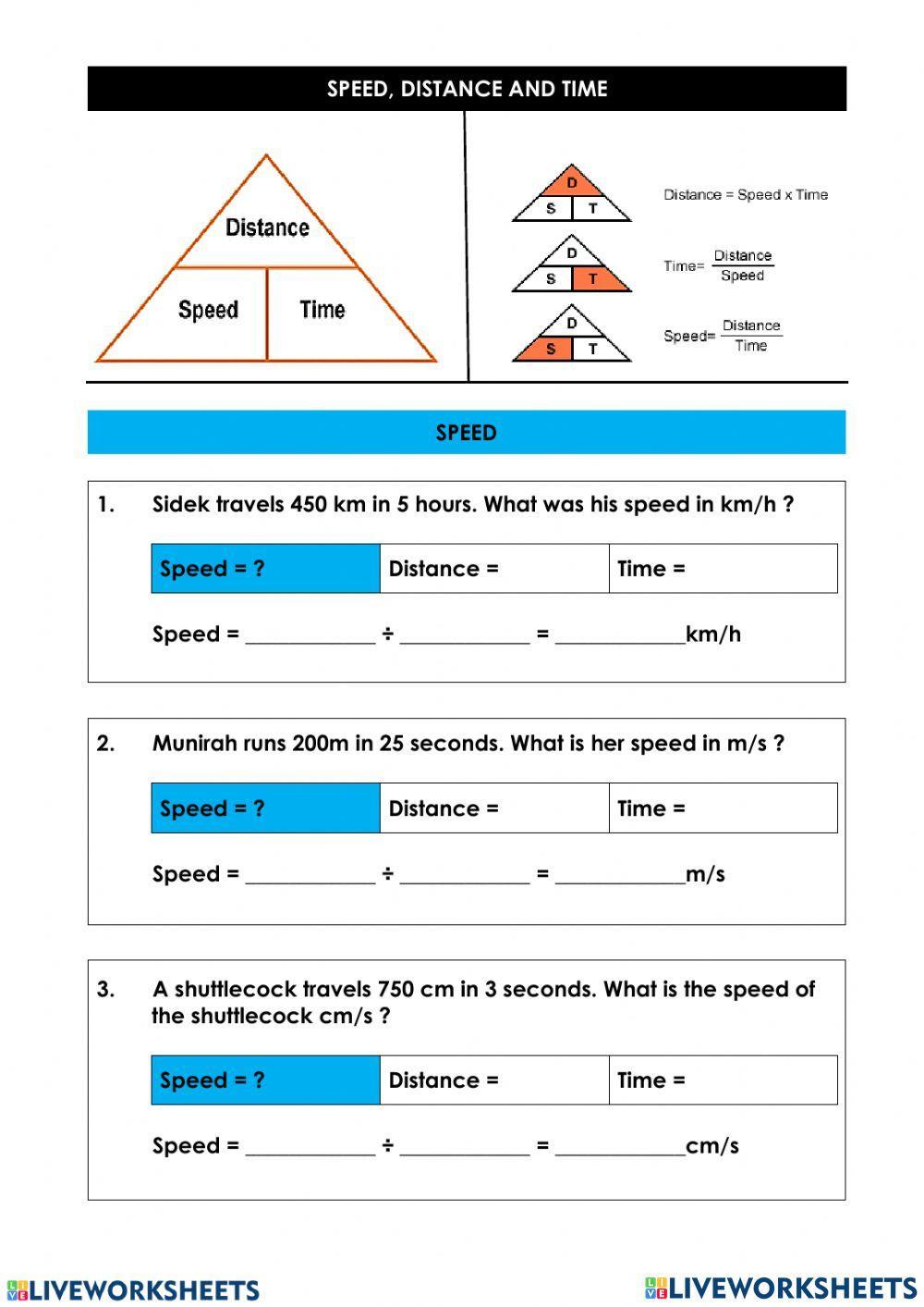 2003549 speed distance time jssides liveworksheets