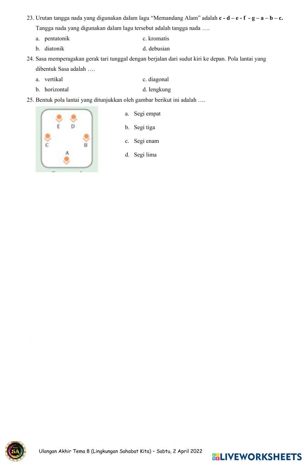 Ulangan akhir tema 8