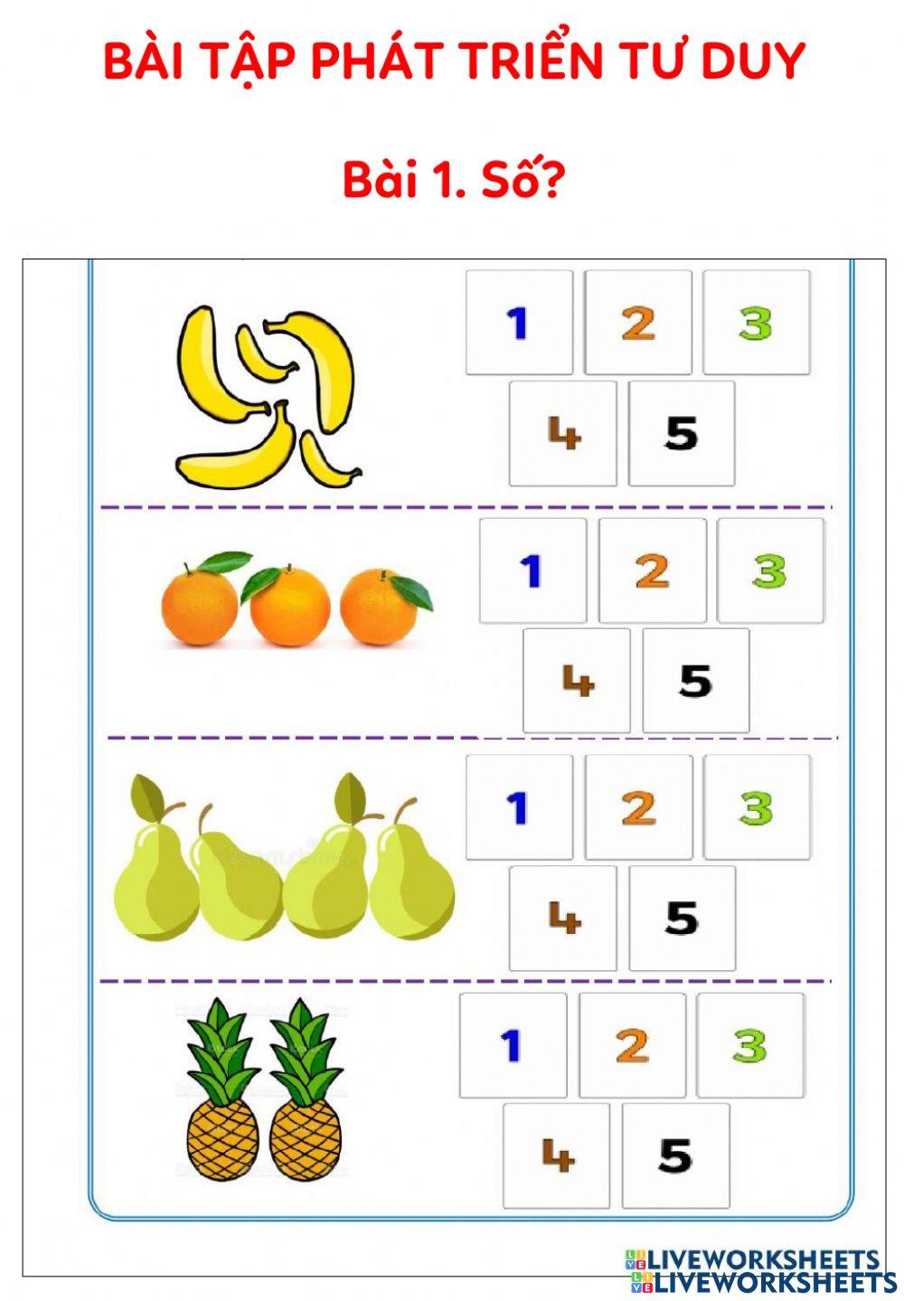 Bài tập mầm xanh