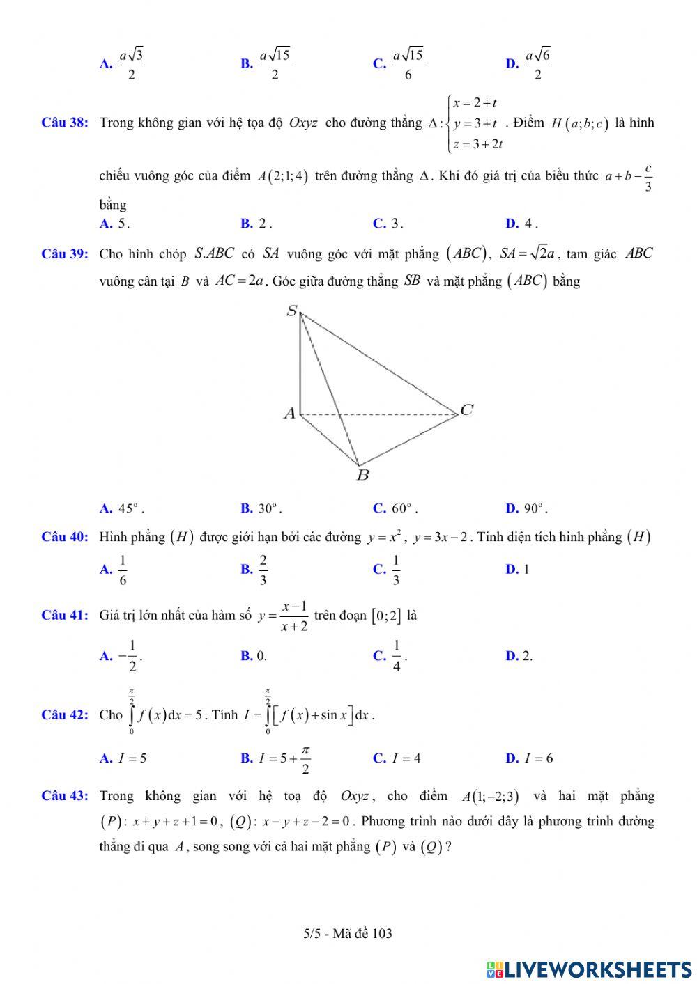 TNTHPT-MĐ-67-Đề ôn tập số 103