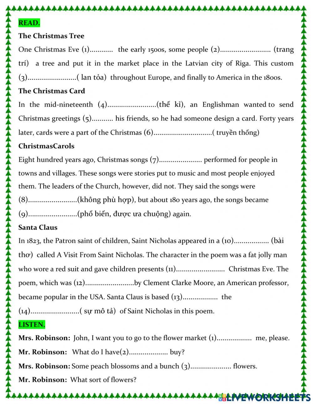 English 8-UNIT 13-FESTIVALS