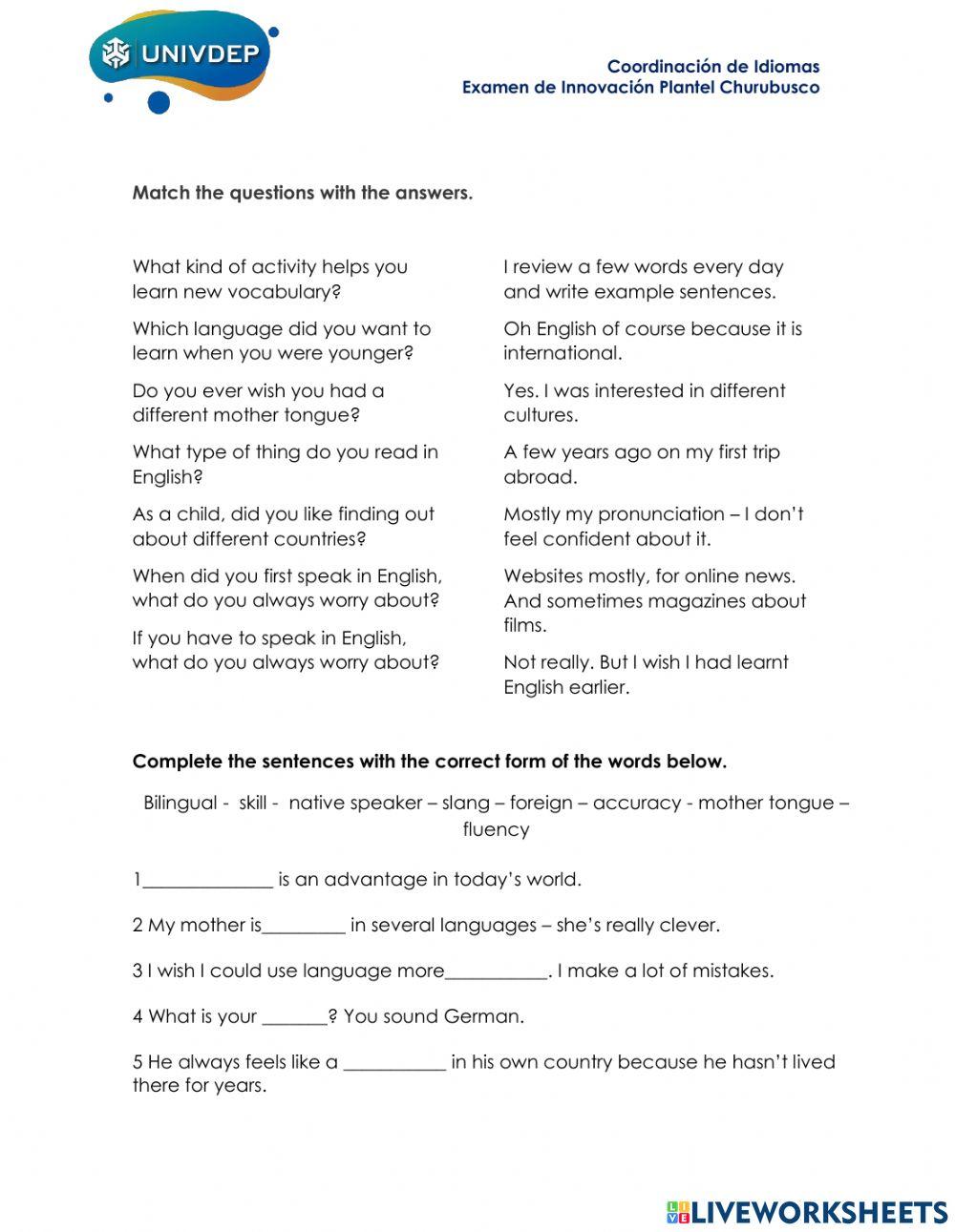 English Intermediate Innovación