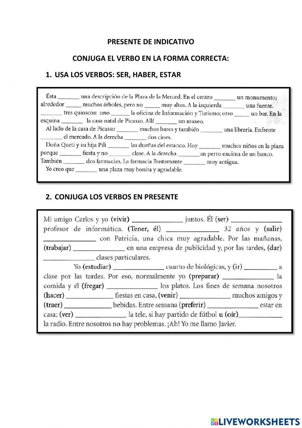 Presente de indicativo