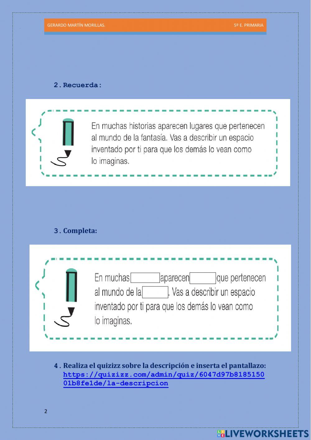 Escritura. Tarea 19.
