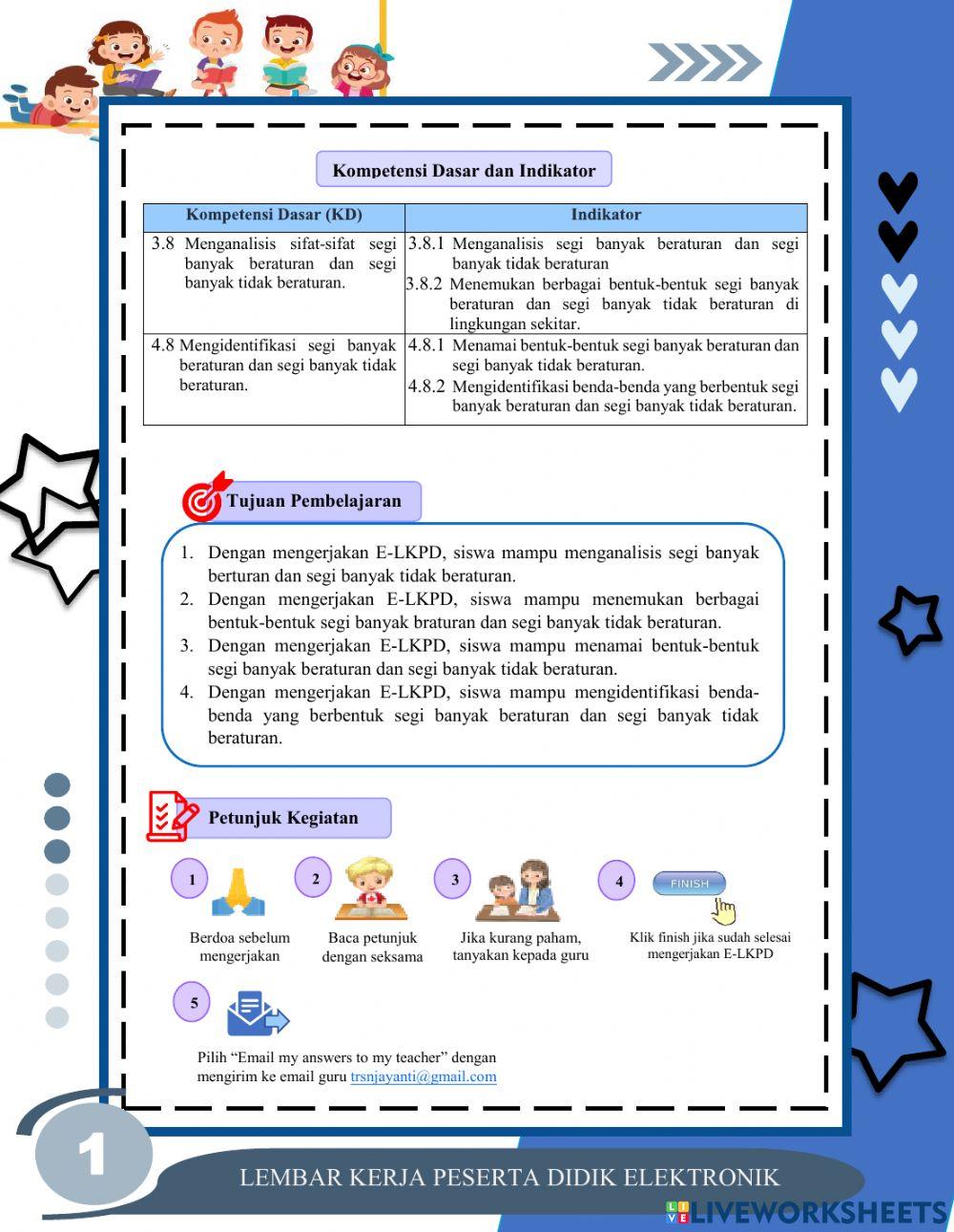 E-LKPD Segi Banyak Beraturan