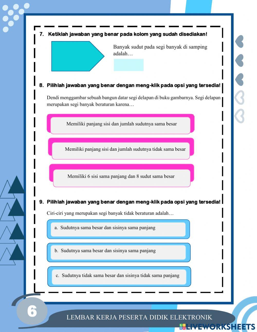 E-LKPD Segi Banyak Beraturan
