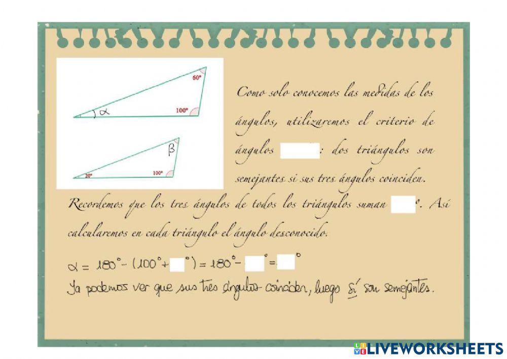 Semejanza de triángulos 1