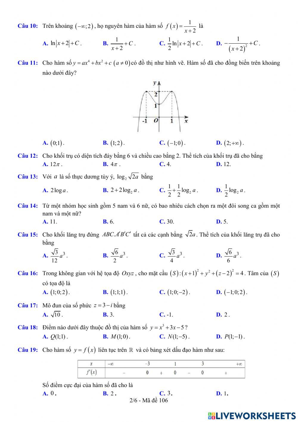 TNTHPT-MĐ-67-Đề ôn tập số 106