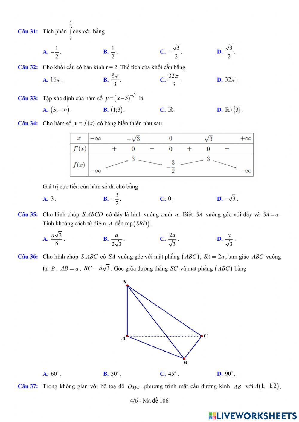 TNTHPT-MĐ-67-Đề ôn tập số 106