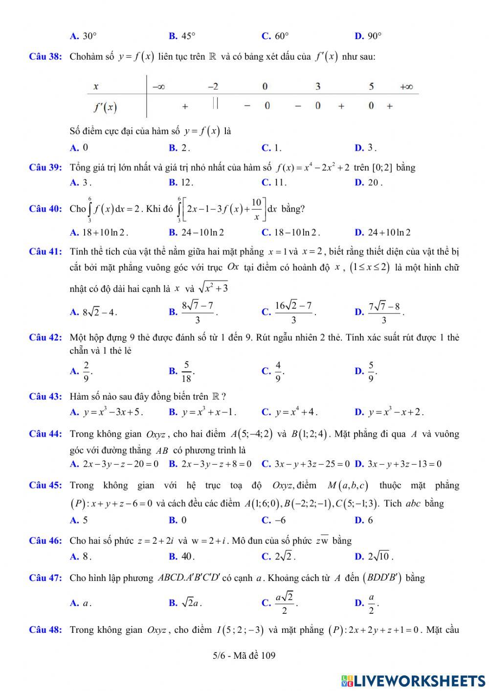TNTHPT-MĐ-67-Đề ôn tập số 109