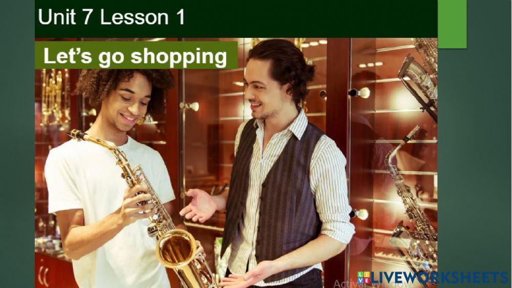 Unit 7.1 This, that, these and those