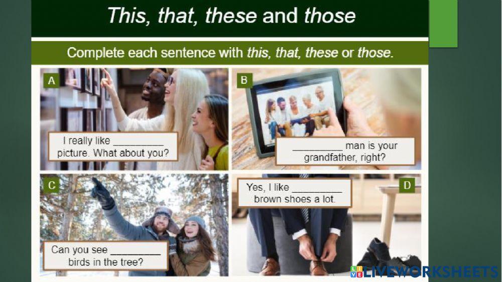 Unit 7.1 This, that, these and those