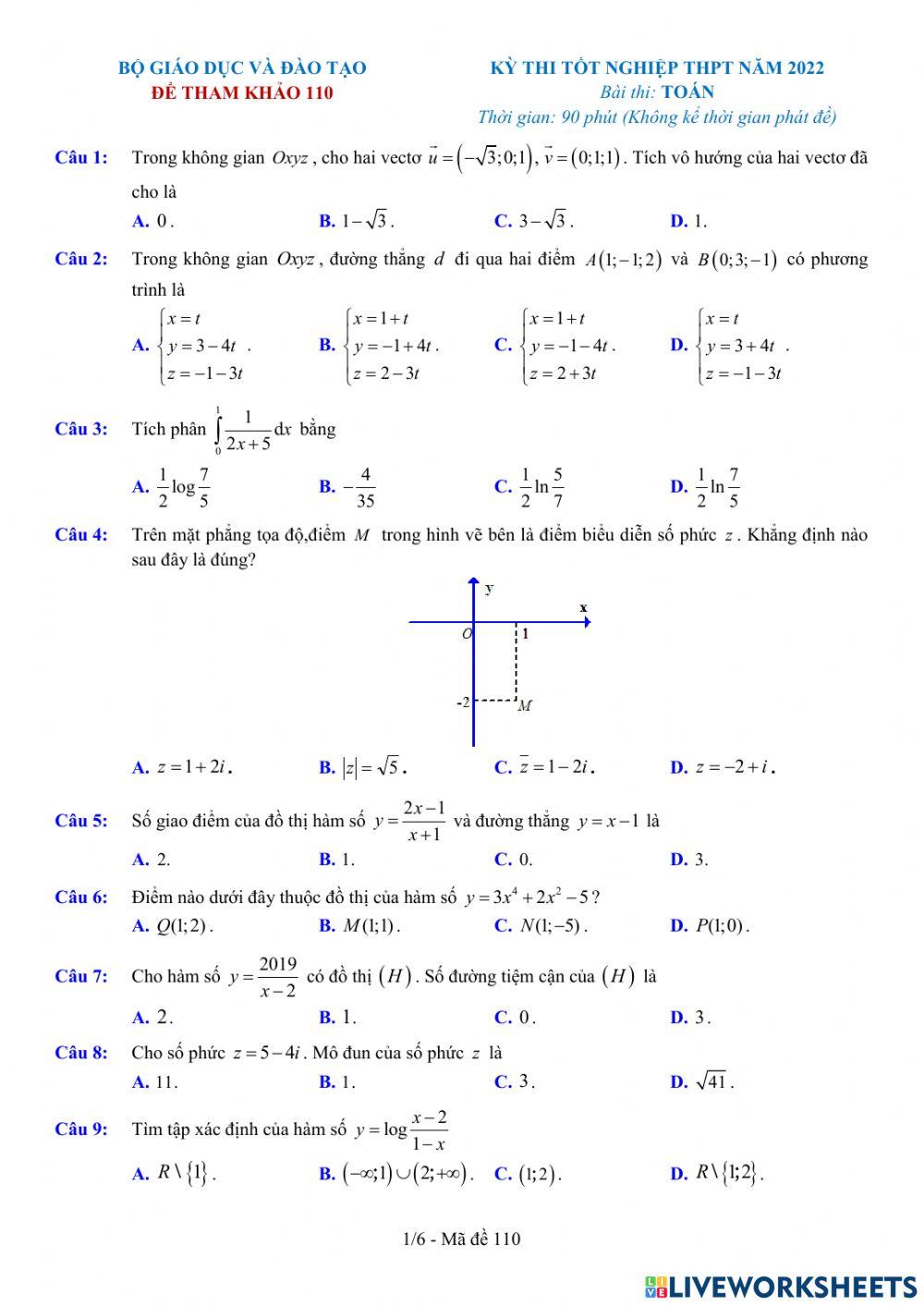 TNTHPT-MĐ-67-Đề ôn tập số 110