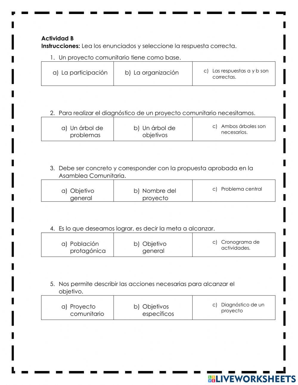 Árbol de problemas y objetivos