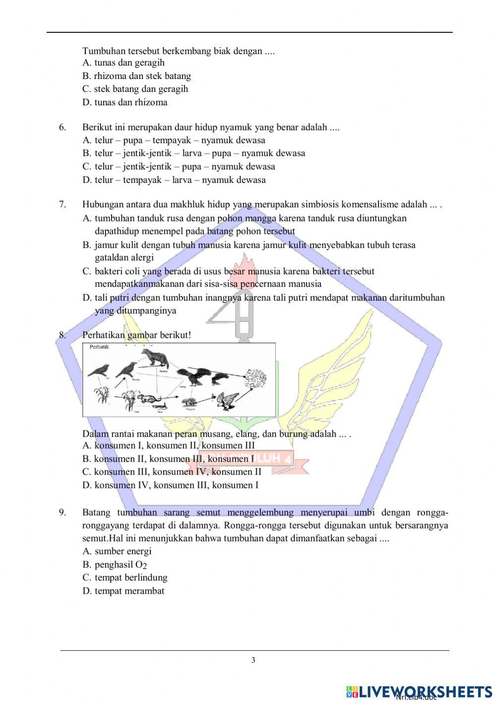 Try Out Ujian Sekolah IPA