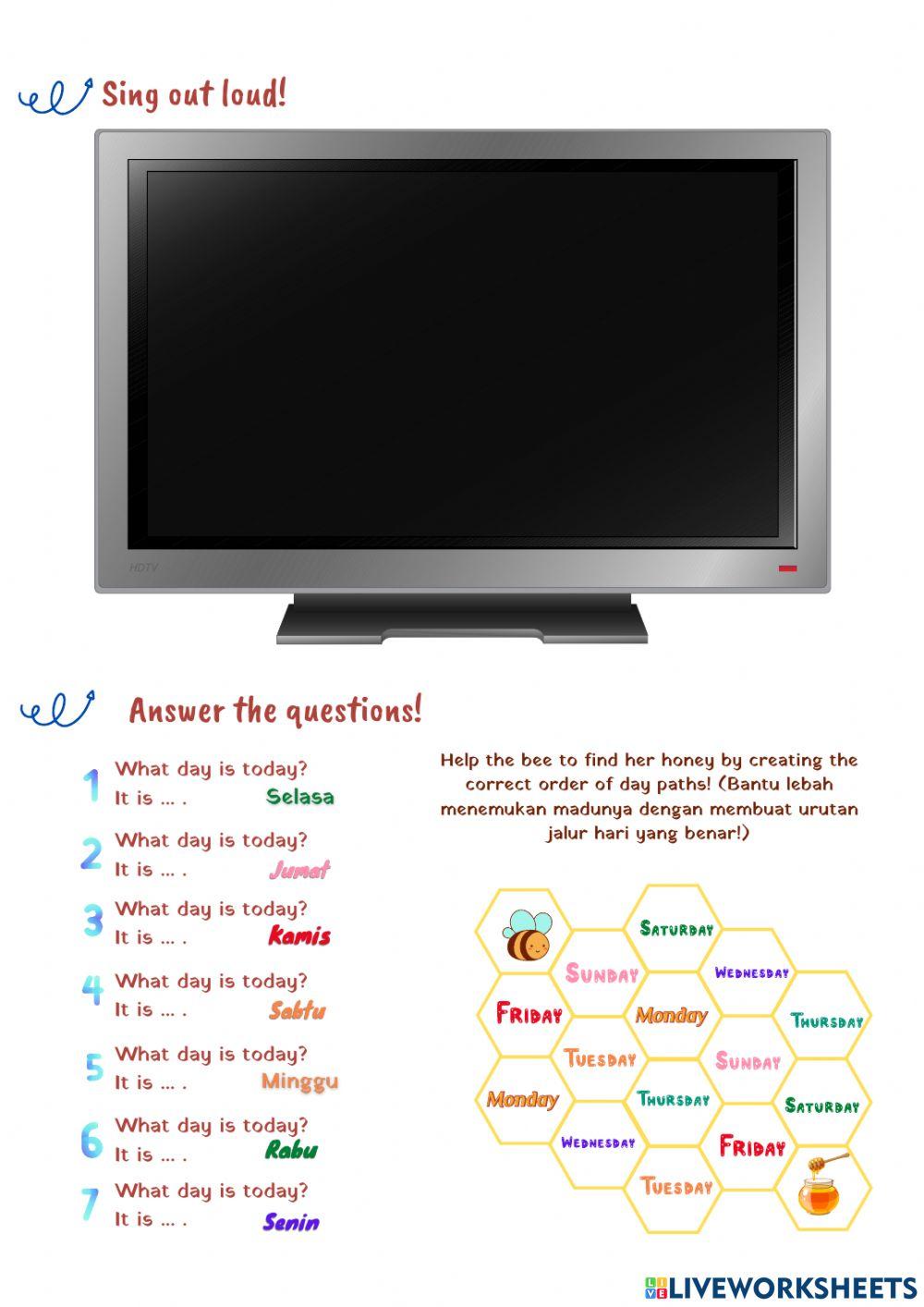 Days of The week Days of The week