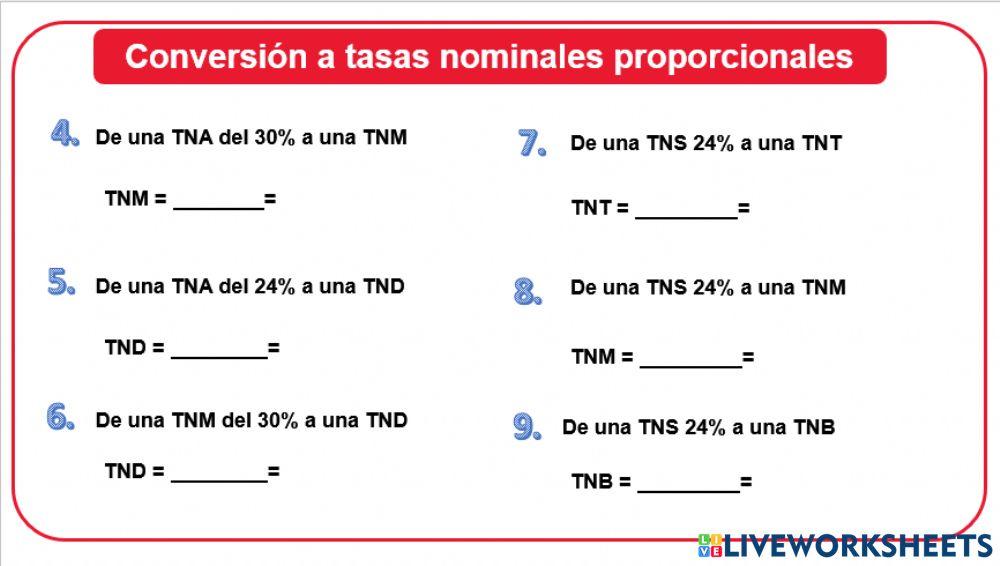 Tasas proporcionales 1