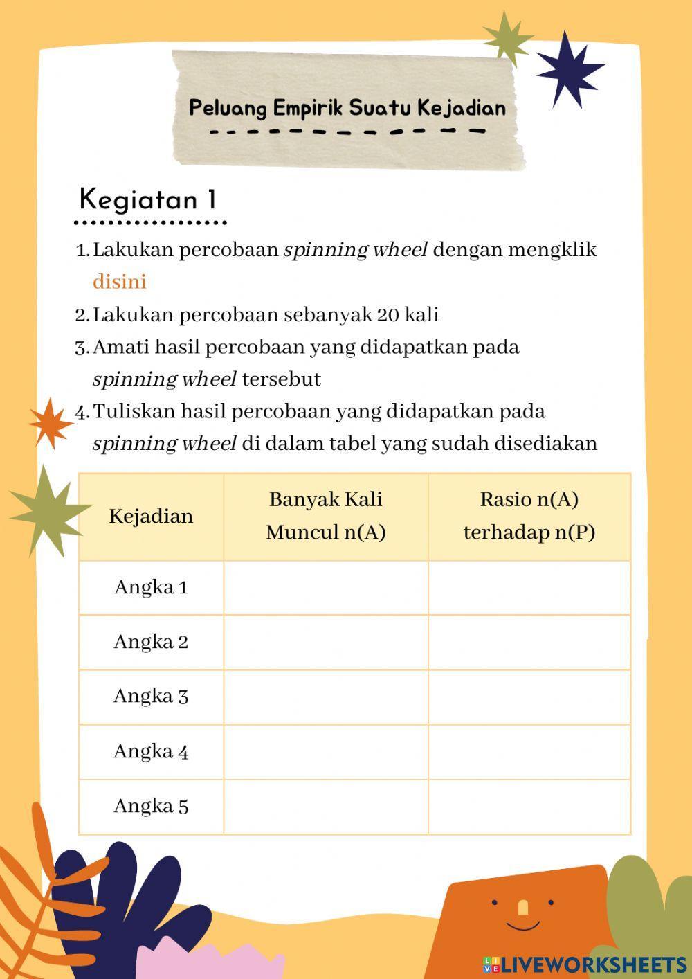 E-LKPD materi peluang kelas VIII