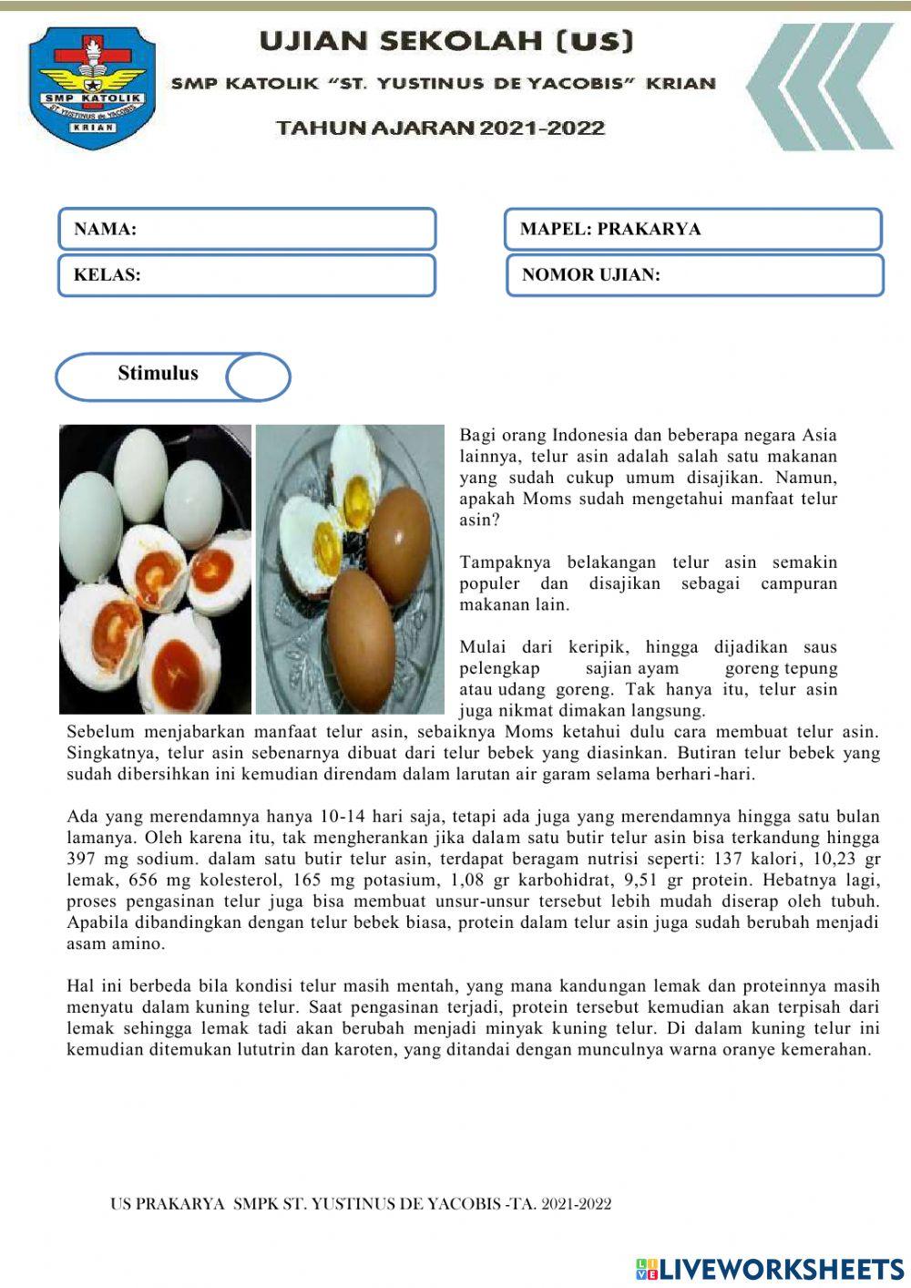 Ujian sekolah prakarya