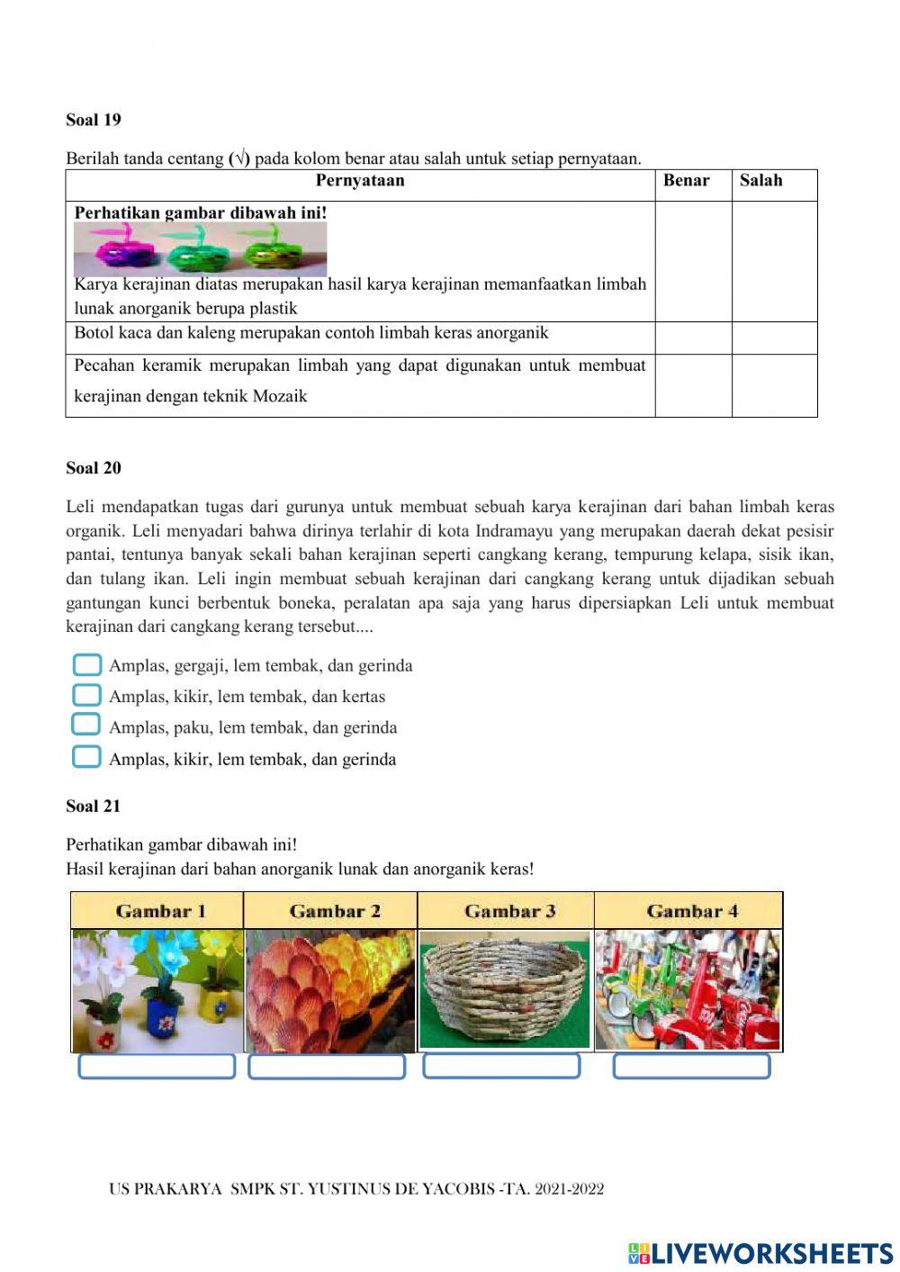 Ujian sekolah prakarya