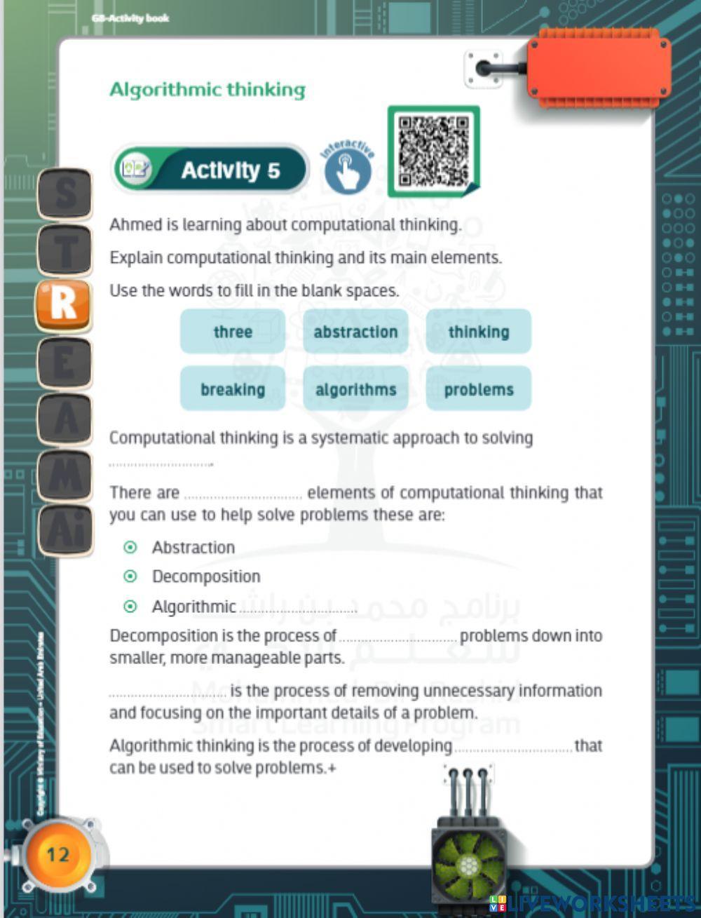 Algorithms exercise | Live Worksheets