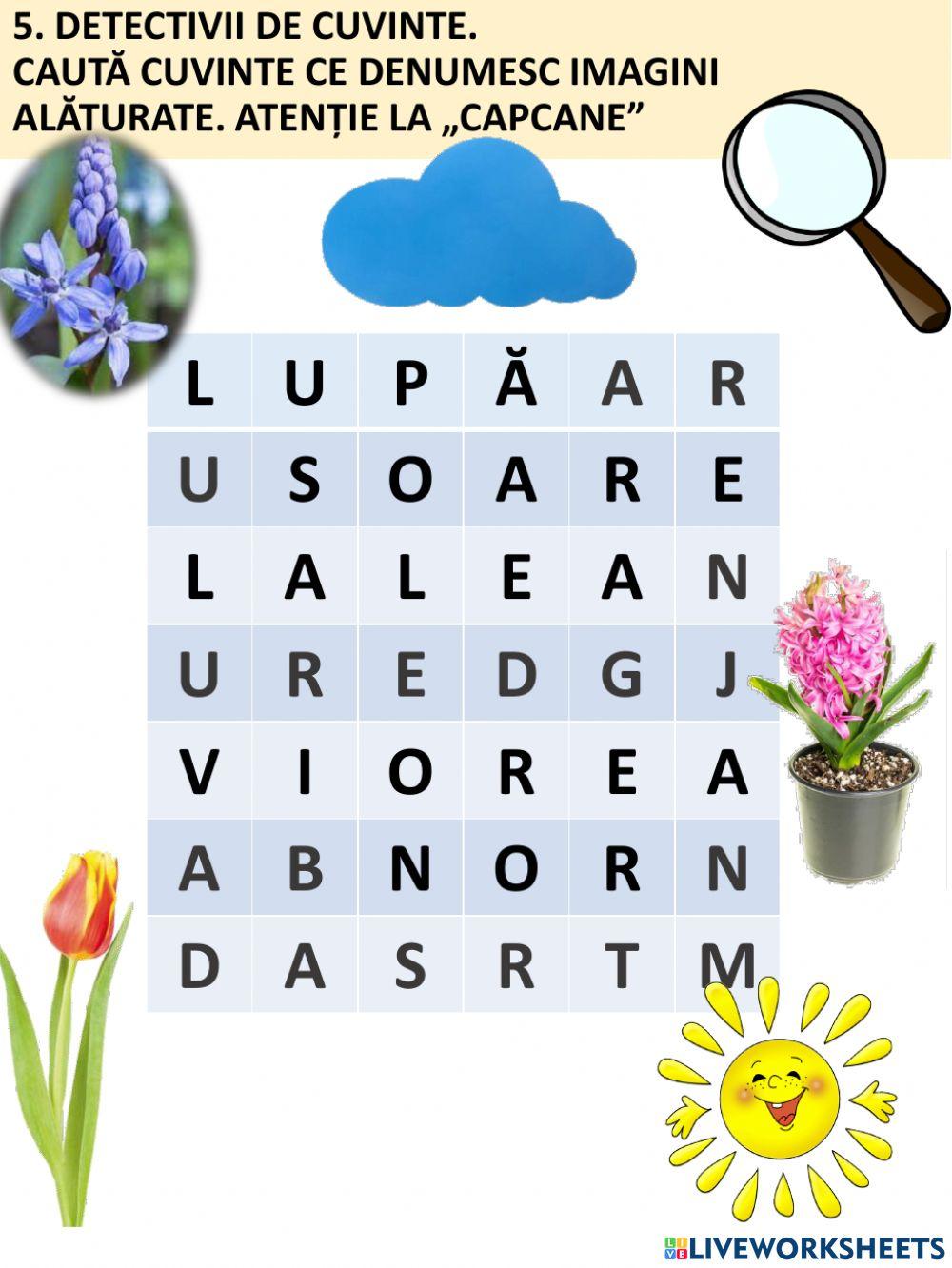 Fișa Plante de primăvară