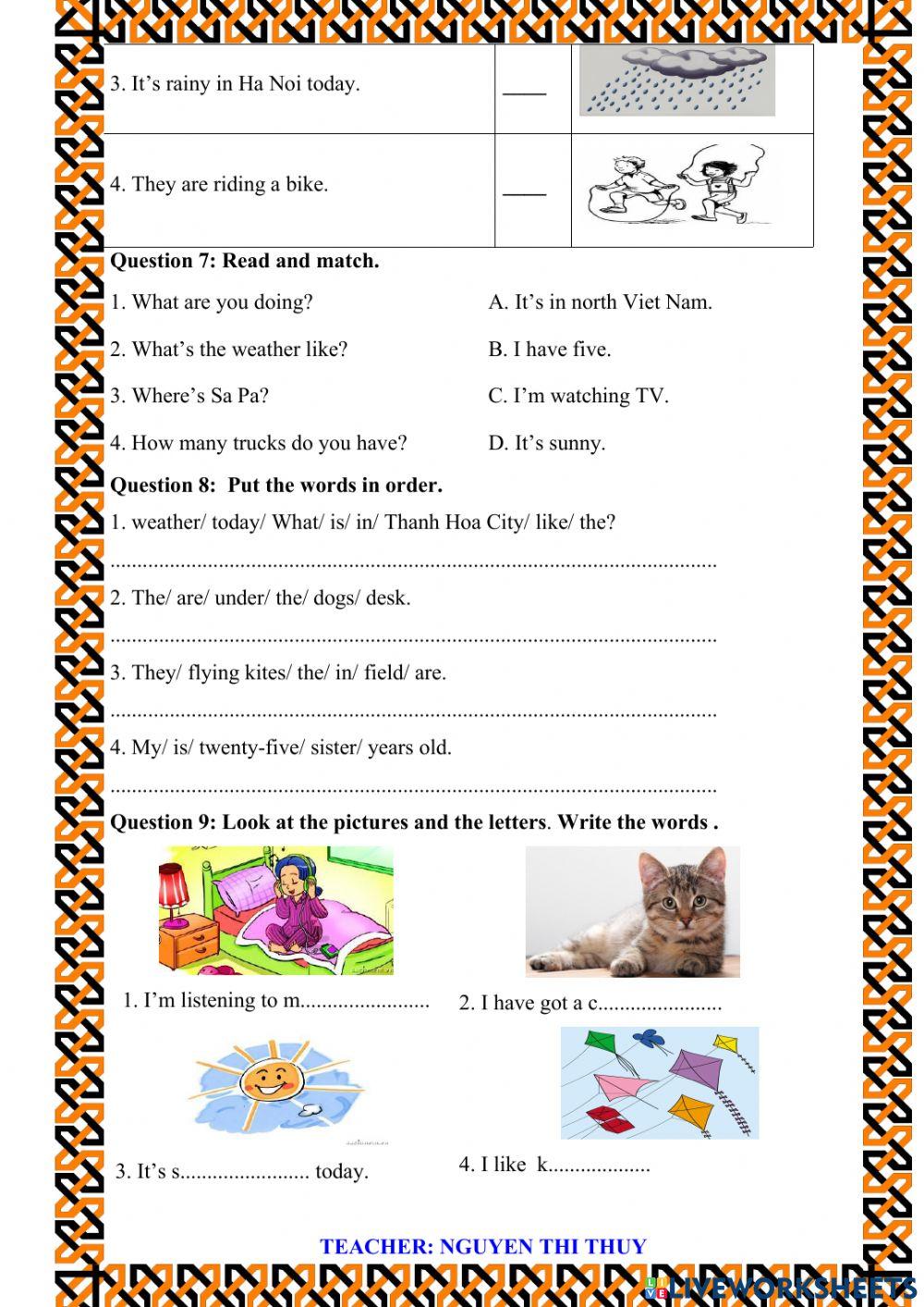 PBT Đề 5 (Lớp 3) Mrs.Thuy