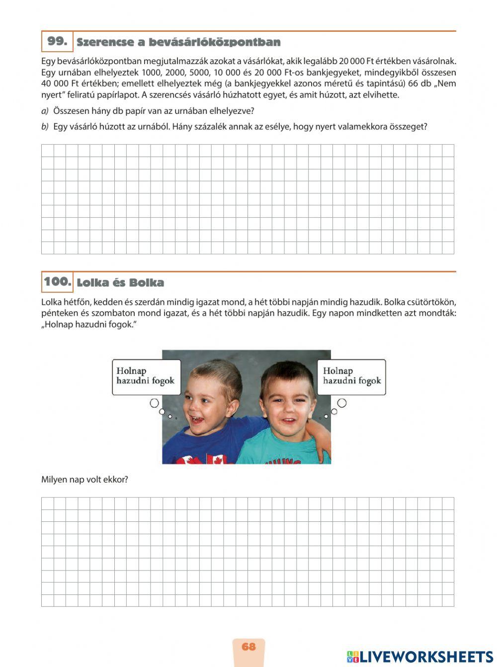 Kompetencia feladatok