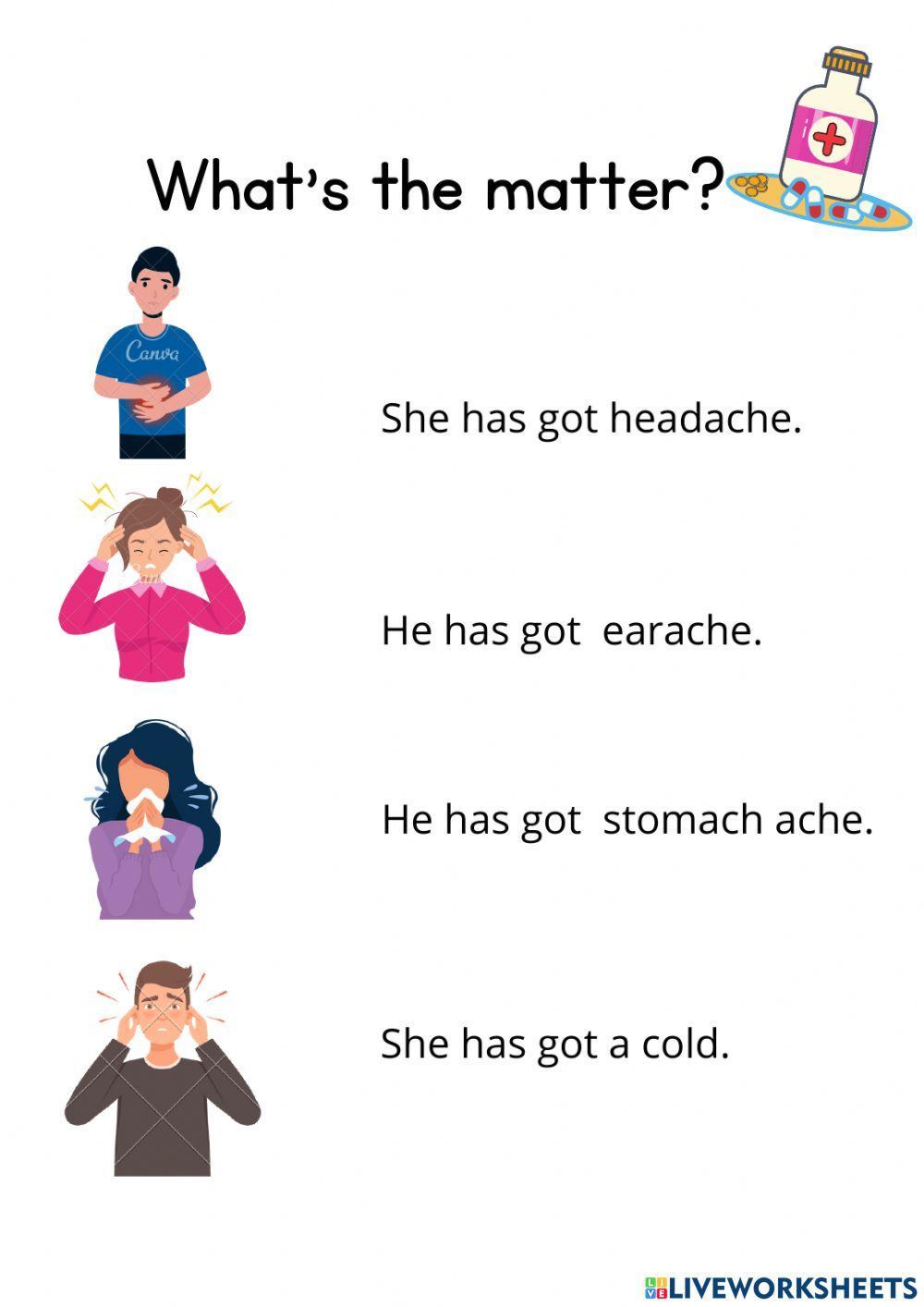 2004773 Whats the matter? Marinagq LiveWorksheets