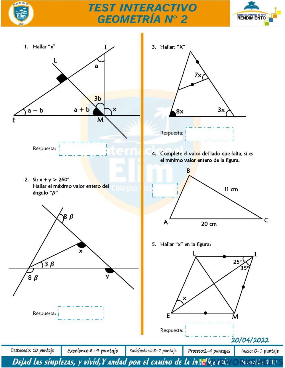 Test oficial de geometria 2