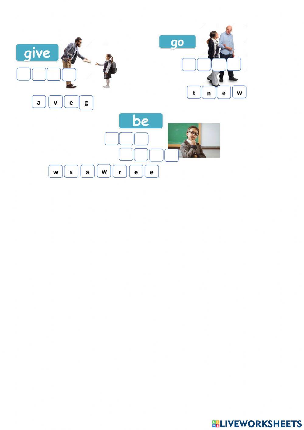 Quick Minds 3, Irregular Verbs