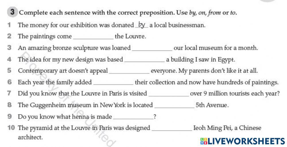 Preposition - Museums