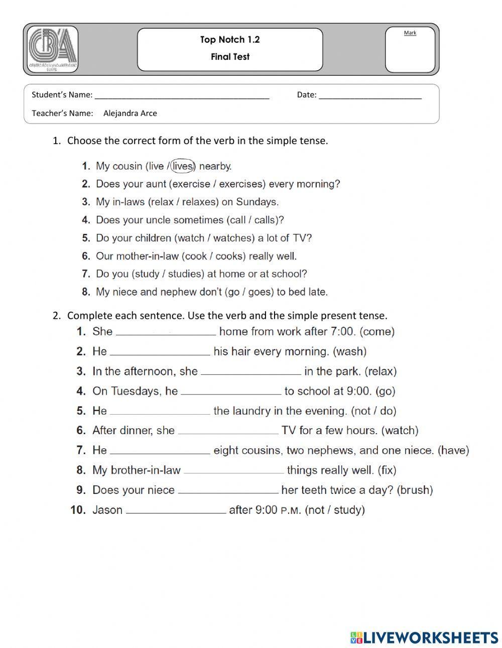 Tn 1.2 - extra unit 3