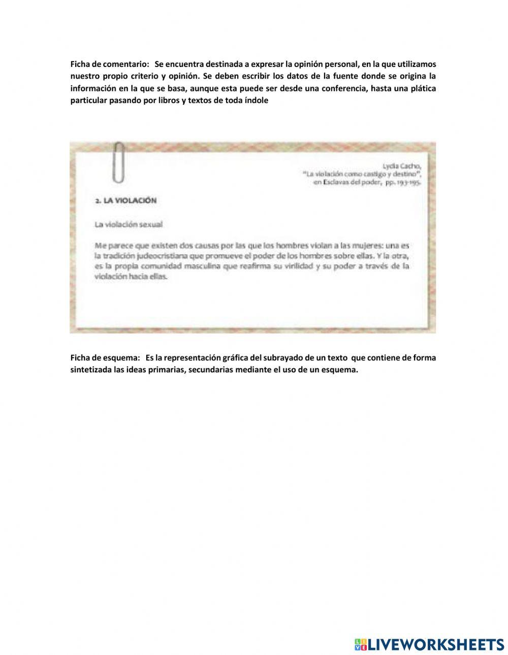 Usar fichas temáticas como material de estudio