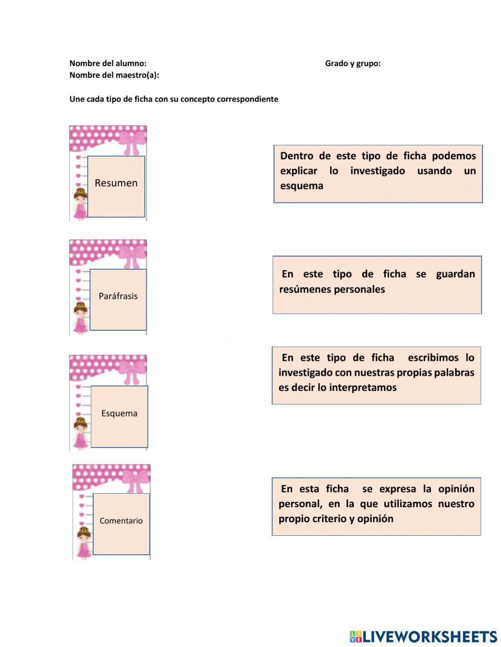 Usar fichas temáticas como material de estudio
