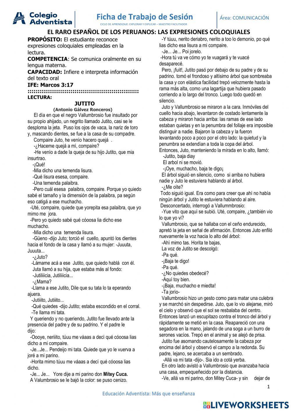 Las expresiones coloquiales