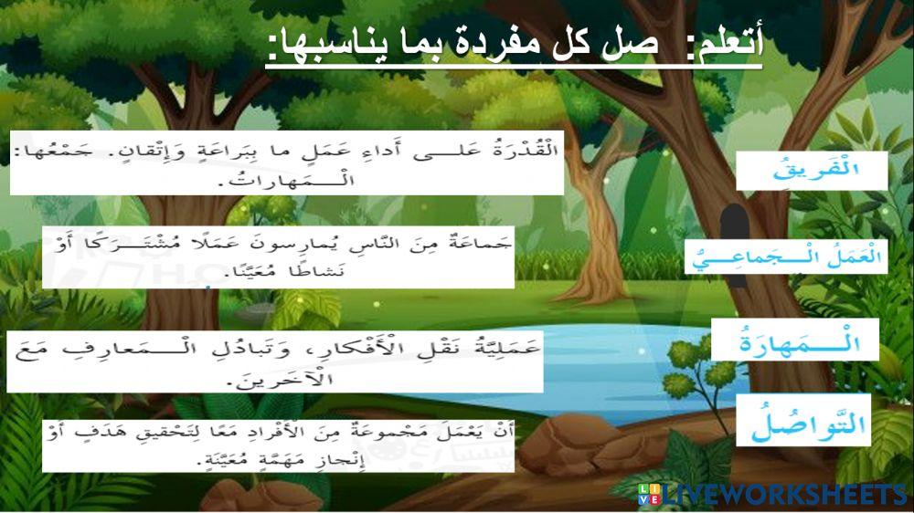 العمل الجماعي الصف الثاني دراسات اجتماعية