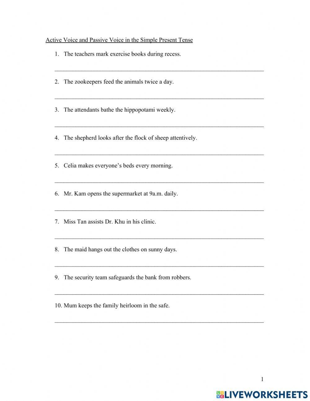 F1 Active and Passive Voice 1