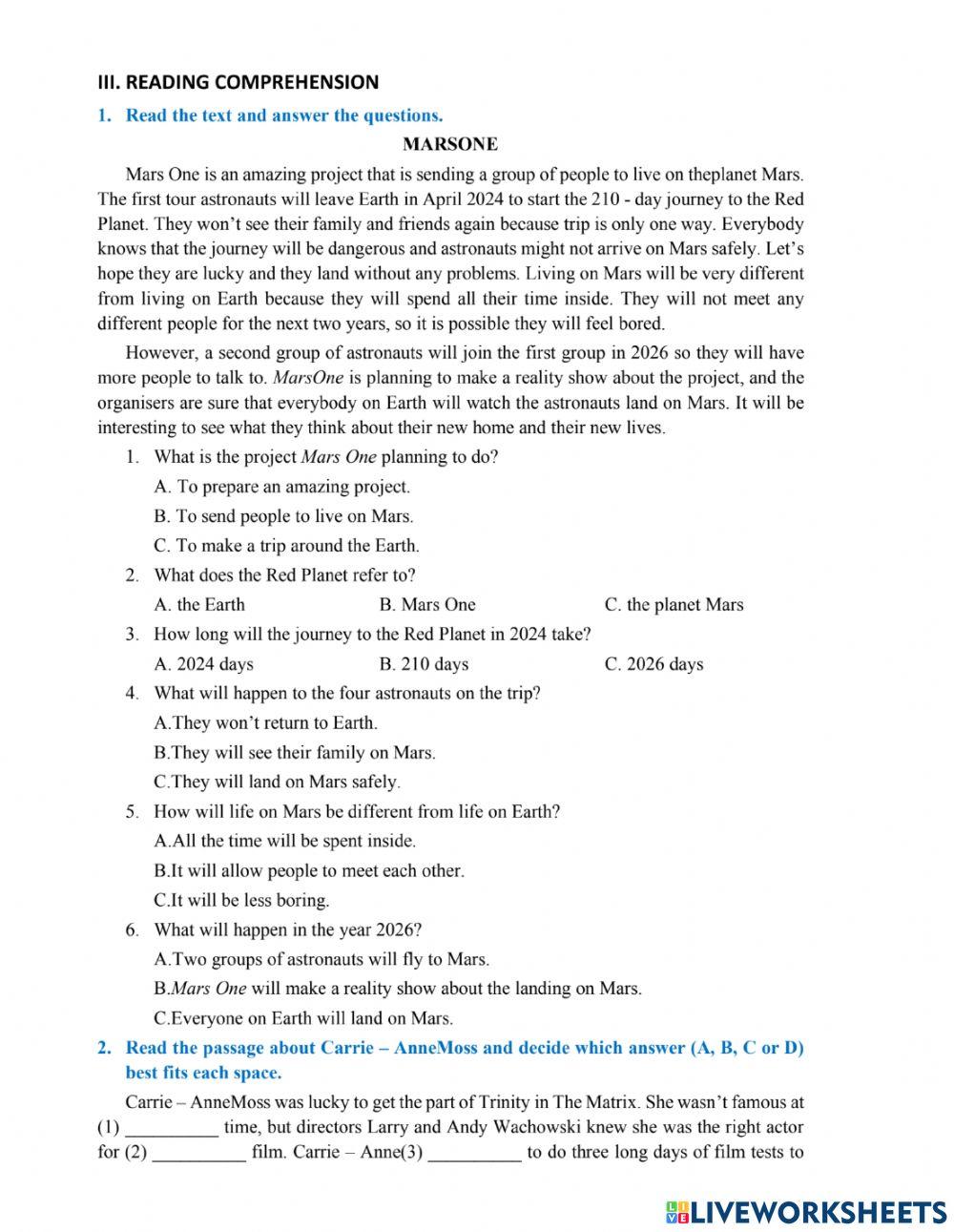 Grade 7 second semester