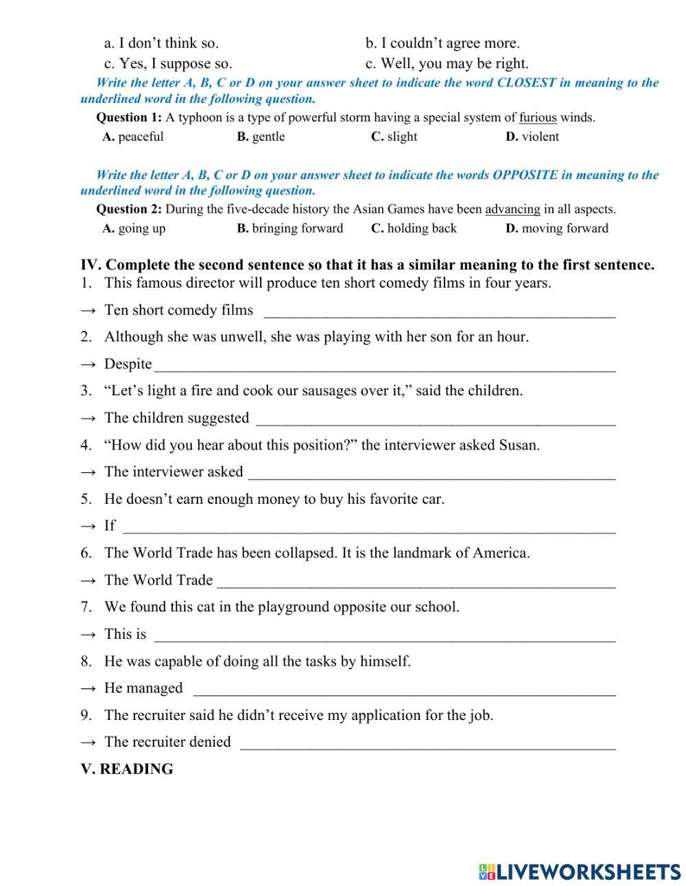 Revision 2nd test 4 e9