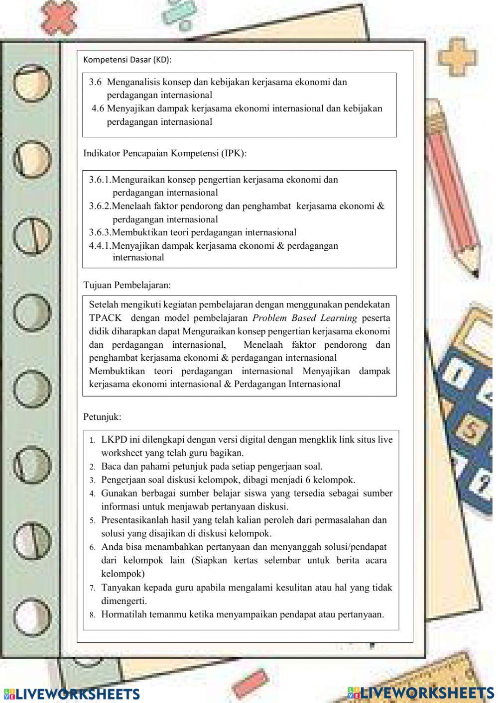 Kerjasama ekonomi & perdagangan internasional pertemuan 1