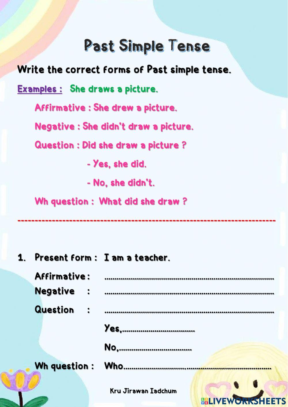 Past simple tense