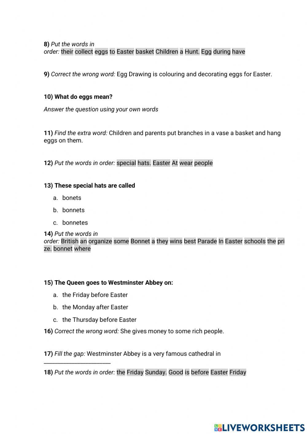 Easter Traditions in Great Britain