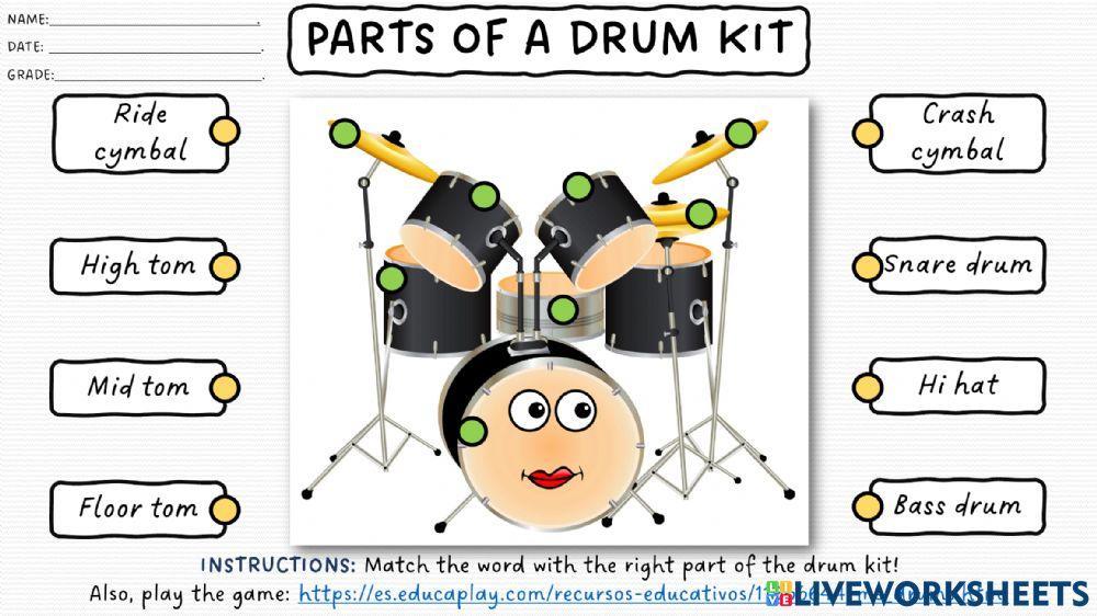 (Cycle 1 Session 5 Annex 7) Parts of a drum kit with Mr. Drums!