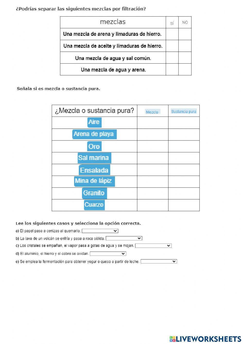 Repaso de la energía y los cambios