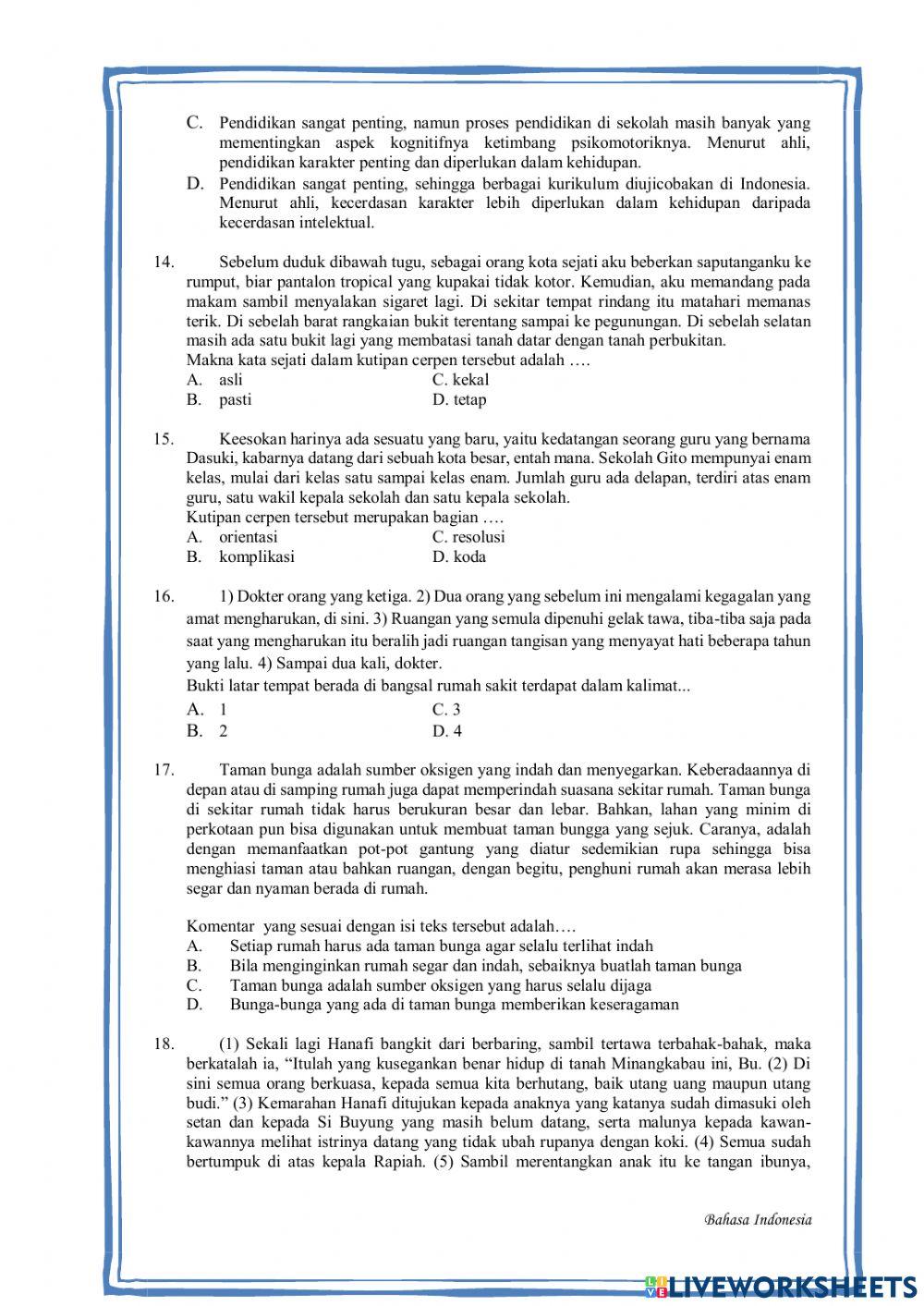 Soal pas kelas IX smpn 4 kota solok